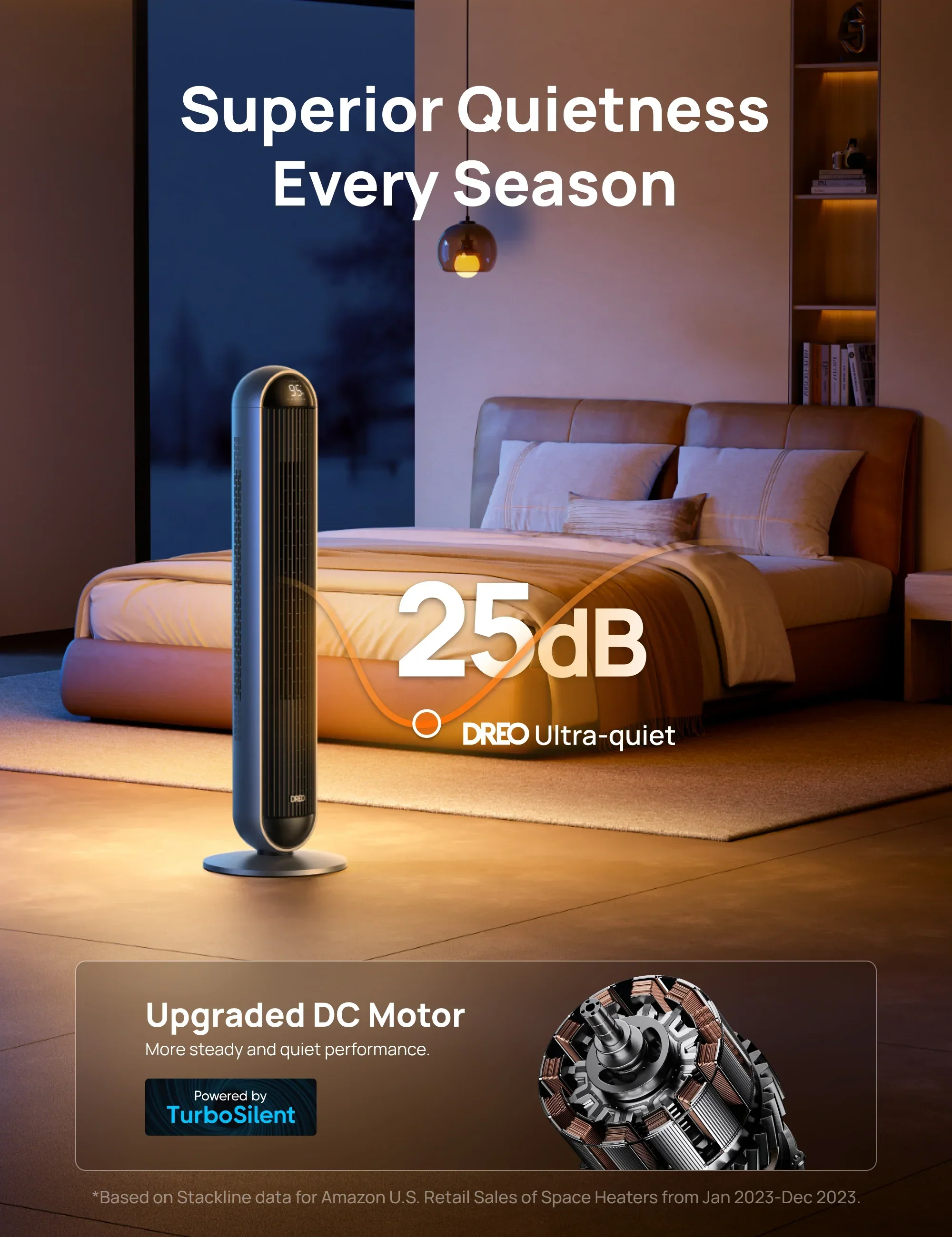 2-in-1 Tower Fan & Heater 706 - Image 6