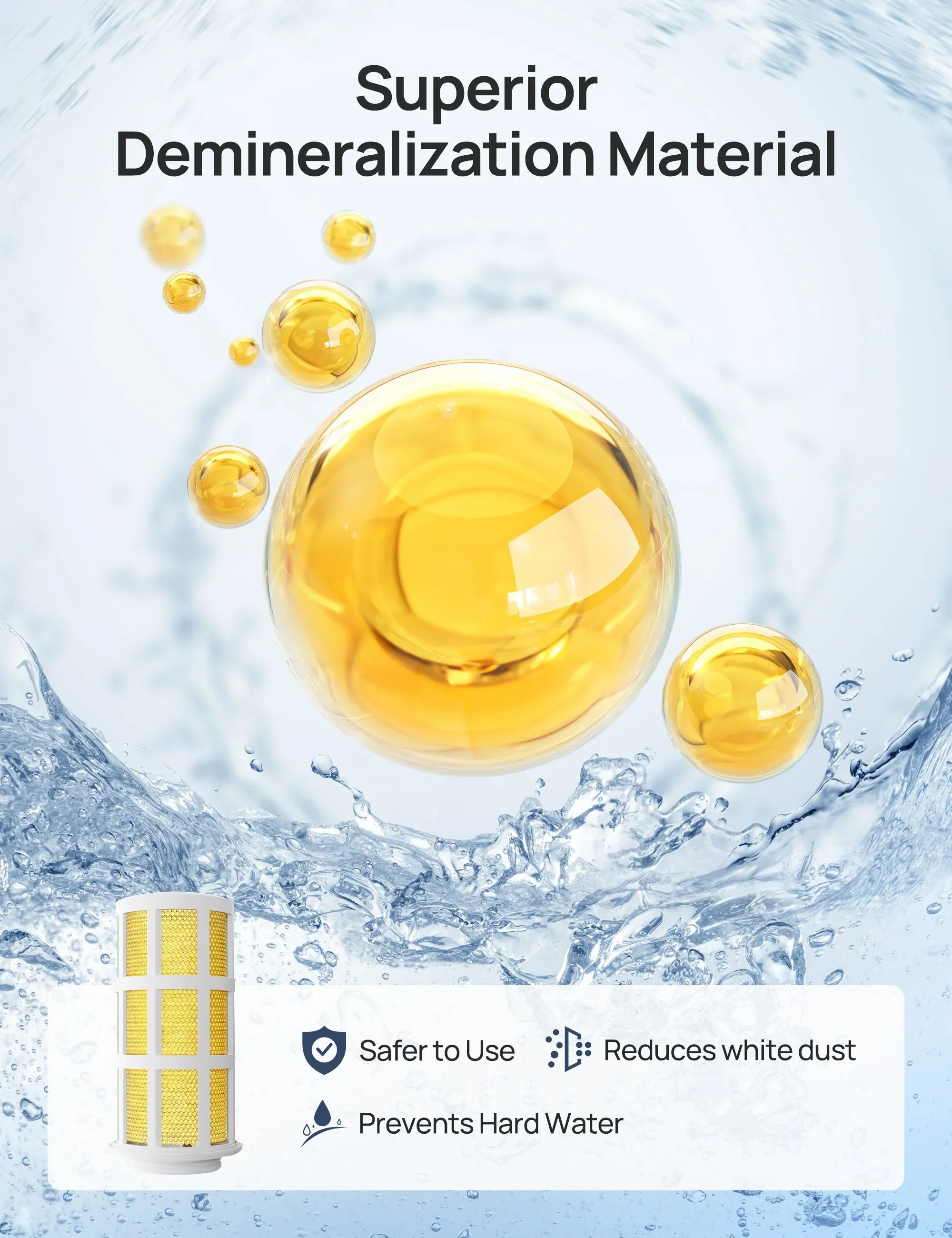 Demineralization Cartridge for Humidifiers - 3-Pack, Compatible with Dreo Humidifiers HM512S/713/713S/717S - Image 7