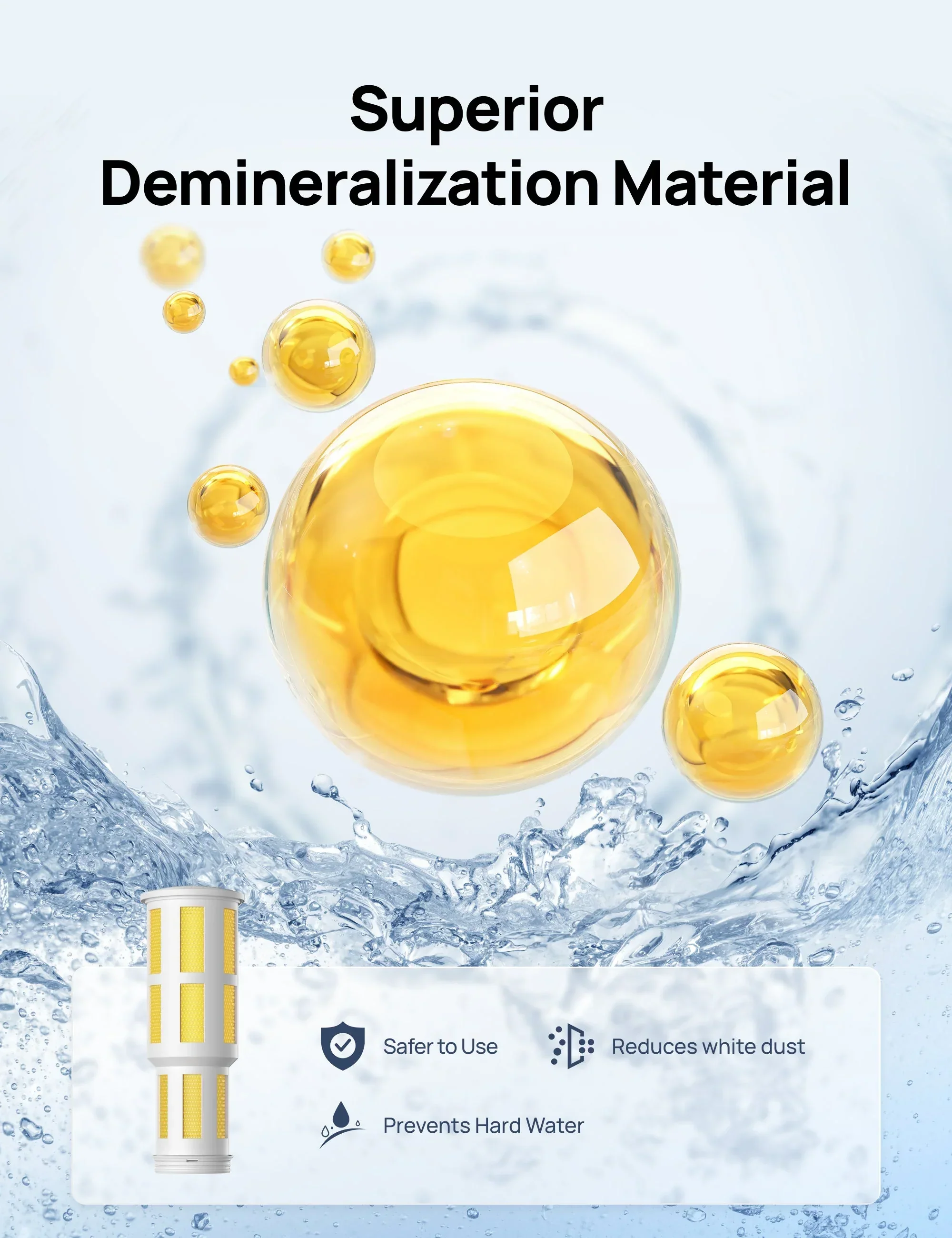 Demineralization Cartridge for Humidifiers - 3 - Pack, Compatible with Dreo Humidifiers 311/311S/524/524S/306/306S/409S/420S/321/312 - Image 4
